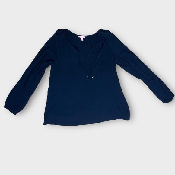 Lilly Pulitzer Black Willa oversized Boho Peasant top
Large - Picture 4 of 9